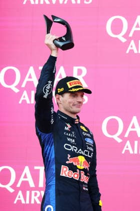 F1 - AZERBAIJAIN GRAND PRIX 2026 VERSTAPPEN Max (nld), Red Bull Racing Ford RB22, portrait podium during the 2026 Formula 1 Azerbaijan Grand Prix, 15th round of the 2026 Formula One World Championship, WM, Weltmeisterschaft from September 24 to 26, 2026 on the Baku City Circuit, in Baku, Azerbaijan - BakuAzerbaijan  Copyright: xDPPIx