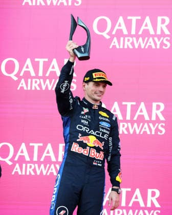 F1 - AZERBAIJAIN GRAND PRIX 2026 VERSTAPPEN Max (nld), Red Bull Racing Ford RB22, portrait podium during the 2026 Formula 1 Azerbaijan Grand Prix, 15th round of the 2026 Formula One World Championship, WM, Weltmeisterschaft from September 24 to 26, 2026 on the Baku City Circuit, in Baku, Azerbaijan - BakuAzerbaijan  Copyright: xDPPIx