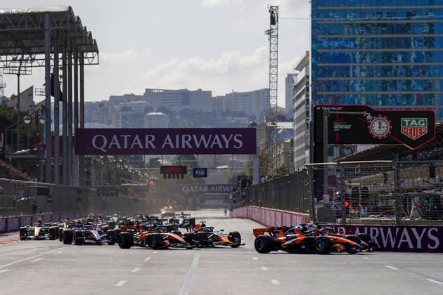 FORMULA 1 AZERBAIJAN GRAND PRIX 2026 The Race Start during the Formula 1 Qatar Airways Azerbaijan Grand Prix 2026, Round 15 of the 2026 Formula 1 World Championship, WM, Weltmeisterschaft from 24th - 26th September 2026 at the Baku City Circuit, Baku, Azerbaijan. Credit: Robbie Hoad Every Second Media Editorial use only. All images are copyright Every Second Media Limited. No images may be reproduced without prior permission. Copyright: xIMAGO EveryxSecondxMediax ESM-2183-0451 RobbiexHoadx xEveryxSecondxMediax