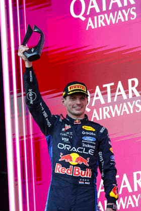 F1 - AZERBAIJAIN GRAND PRIX 2026 VERSTAPPEN Max (nld), Red Bull Racing Ford RB22, portrait podium during the 2026 Formula 1 Azerbaijan Grand Prix, 15th round of the 2026 Formula One World Championship, WM, Weltmeisterschaft from September 24 to 26, 2026 on the Baku City Circuit, in Baku, Azerbaijan - BakuAzerbaijan  Copyright: xXavixBonillax
