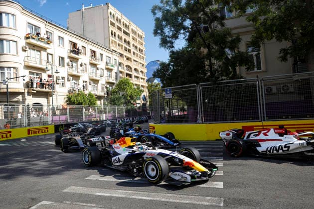 41 LINDBLAD Arvid gbr, Visa Cash App RB F1 Team VCARB03, action F1 GP 15 Baku 2026 F1 GP 15 Baku 2026 16 LECLERC Charles mco, Scuderia Ferrari SF 26, action F1 GP 15 Baku 2026 during the 2026 Formula 1 Azerbaijan Grand Prix, the 15th round of the 2026 Formula One World Championship from September 24 to 26, 2026 on the Baku City Circuit in Baku, Azerbaijan. Photo by Xavier Bonilla, DPPI Azerbaijan