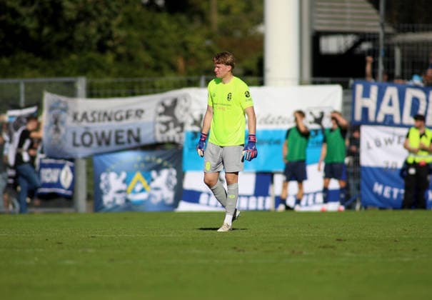 Soccer, Men s, Bavarian Regional League, 2026–2027 Season, SV Wacker Burghausen vs. TSV 1860 Munich, flatbuy Stadium on Liebigstraße; Paul Bachmann in goal for TSV 1860 Munich today