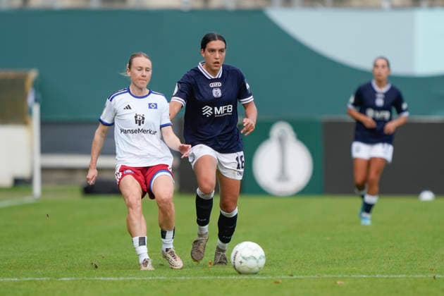 September 26, 2026, Hänsch Arena, Meppen, GER, Women s Soccer, DFB Cup: SV Meppen vs. Hamburger SV, Rahel Lang, SV Meppen 16. DFL regulations prohibit any use of photographs as image sequences and or quasi-video. Meppen, Lower Saxony, Hänsch Arena