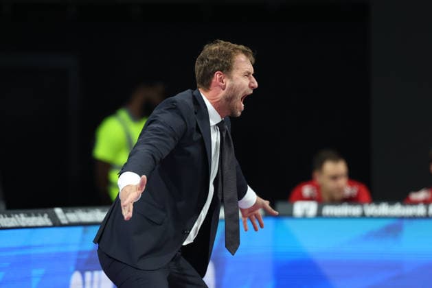 Anton Gavel, head coach of FC Bayern Basketball, gesturing, emotions, GER, FC Bayern Basketball vs. Alba Berlin, basketball, easycredit Basketball Bundesliga, Matchday 23, 2026–2027 season, September 26, 2026, GER, FC Bayern Basketball vs. Alba Berlin, basketball, easycredit Basketball Bundesliga, Matchday 23, 2026–2027 season, September 26, 2026, Munich Copyright: xEibner-Pressefoto JennixMaulx EP_JML