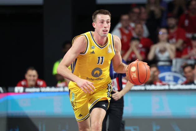 Joe Wieskamp, Alba Berlin, No. 11 with the ball, GER, FC Bayern Basketball vs. Alba Berlin, Basketball, easycredit Basketball Bundesliga, Matchday 23, 2026–2027 Season, September 26, 2026, GER, FC Bayern Basketball vs. Alba Berlin, Basketball, easycredit Basketball Bundesliga, Matchday 23, 2026–2027 Season, September 26, 2026, Munich Copyright: xEibner-Pressefoto JennixMaulx EP_JML