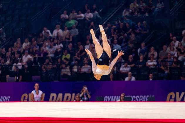 September 26, 2026, Paris, Paris, France: September 26, 2026, Paris, France: Emelie Westlund of Sweden during the qualifier of the floor at Gym Paris inside the AccorArena. Paris France - ZUMAp284 20260926_zip_p284_087 Copyright: xMickaelxPintax