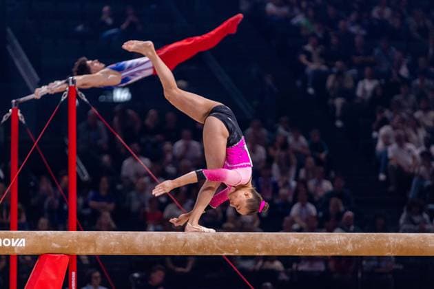 September 26, 2026, Paris, Paris, France: September 26, 2026, Paris, France: Karalina Fedaniuk during the qualifier of the balance beam at Gym Paris inside the AccorArena. Paris France - ZUMAp284 20260926_zip_p284_088 Copyright: xMickaelxPintax