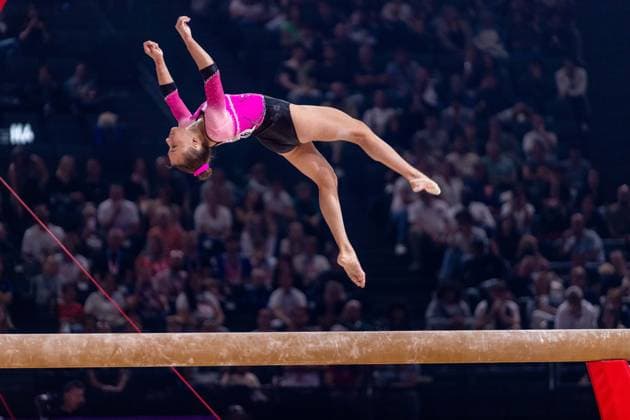 September 26, 2026, Paris, Paris, France: September 26, 2026, Paris, France: Karalina Fedaniuk during the qualifier of the balance beam at Gym Paris inside the AccorArena. Paris France - ZUMAp284 20260926_zip_p284_090 Copyright: xMickaelxPintax