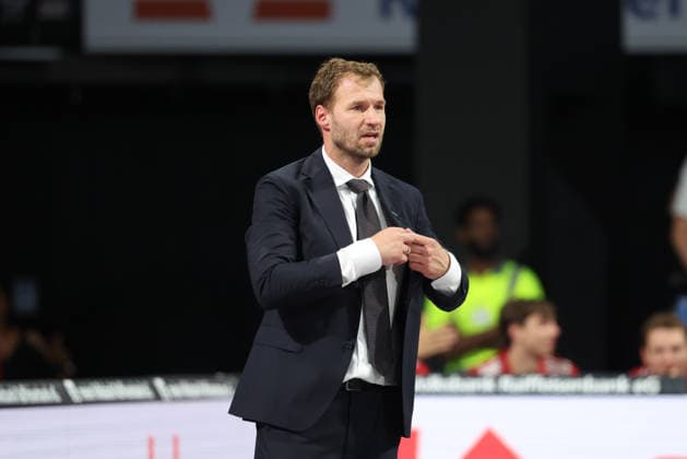 Anton Gavel, FC Bayern Basketball, Head Coach, GER, FC Bayern Basketball vs. Alba Berlin, Basketball, easycredit Basketball Bundesliga, Matchday 23, 2026–2027 Season, September 26, 2026, GER, FC Bayern Basketball vs. Alba Berlin, Basketball, easycredit Basketball Bundesliga, Matchday 23, 2026–2027 Season, September 26, 2026, Munich Copyright: xEibner-Pressefoto JennixMaulx EP_JML