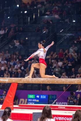 September 26, 2026, Paris, Paris, France: September 26, 2026, Paris, France: Maiana Prat of France during the qualifier of the balance beam at Gym Paris inside the AccorArena. Paris France - ZUMAp284 20260926_zip_p284_093 Copyright: xMickaelxPintax