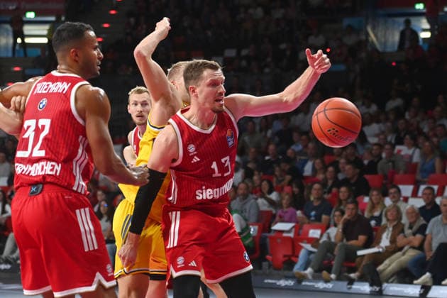 Andreas OBST FCB, Action, Tackle, Basketball BBL, 2026–2027 Season, FC Bayern Munich vs. Alba Berlin on September 26, 2026, BMW Park