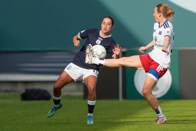 September 26, 2026, Hänsch Arena, Meppen, GER, Women s Soccer, DFB Cup: SV Meppen vs. Hamburger SV, Genesis Castrellon SV Meppen 17. DFL regulations prohibit any use of photographs as image sequences and or quasi-video. Meppen, Lower Saxony, Hänsch Arena