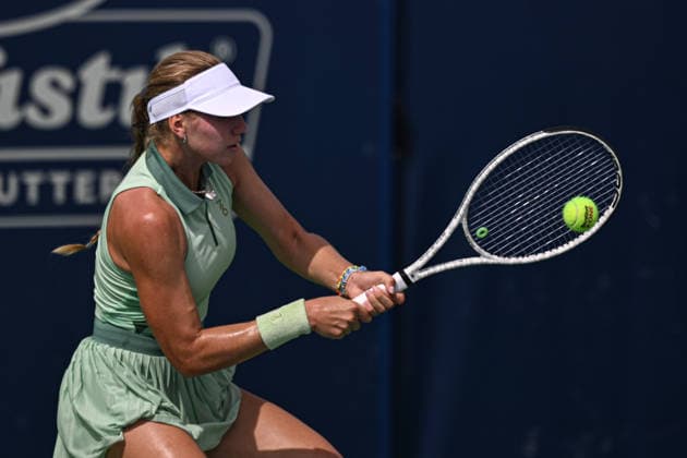 Ankara Open WTA, Tennis Damen 125 Tennis Tournament ANKARA, TURKIYE - SEPTEMBER 26: Teodora Kostovic (not seen) of Serbia competes against Polina Iatcenko of Russia during the singles semifinal of the Turk Telekom Ankara Open WTA 125 tennis tournament hosted by Topspin Tennis Academy Bilkent in Ankara, Turkiye, on September 26, 2026. Harun Ozalp Anadolu Ankara Turkey. Editorial use only. Please get in touch for any other usage.  Copyright: x2026xAnadoluxHarunxOzalpx