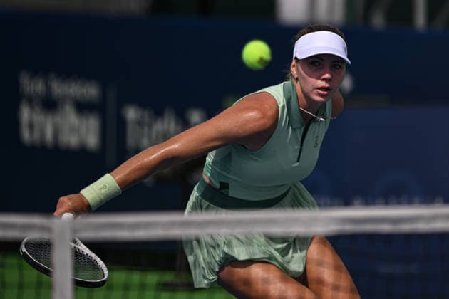 Ankara Open WTA, Tennis Damen 125 Tennis Tournament ANKARA, TURKIYE - SEPTEMBER 26: Teodora Kostovic (not seen) of Serbia competes against Polina Iatcenko of Russia during the singles semifinal of the Turk Telekom Ankara Open WTA 125 tennis tournament hosted by Topspin Tennis Academy Bilkent in Ankara, Turkiye, on September 26, 2026. Harun Ozalp Anadolu Ankara Turkey. Editorial use only. Please get in touch for any other usage.  Copyright: x2026xAnadoluxHarunxOzalpx