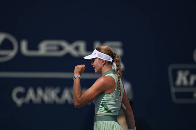 Ankara Open WTA, Tennis Damen 125 Tennis Tournament ANKARA, TURKIYE - SEPTEMBER 26: Teodora Kostovic (not seen) of Serbia competes against Polina Iatcenko of Russia during the singles semifinal of the Turk Telekom Ankara Open WTA 125 tennis tournament hosted by Topspin Tennis Academy Bilkent in Ankara, Turkiye, on September 26, 2026. Harun Ozalp Anadolu Ankara Turkey. Editorial use only. Please get in touch for any other usage.  Copyright: x2026xAnadoluxHarunxOzalpx