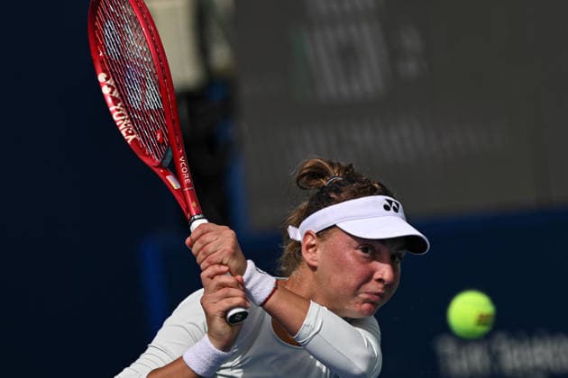 Ankara Open WTA, Tennis Damen 125 Tennis Tournament ANKARA, TURKIYE - SEPTEMBER 26: Teodora Kostovic of Serbia competes against Polina Iatcenko (not seen) of Russia during the singles semifinal of the Turk Telekom Ankara Open WTA 125 tennis tournament hosted by Topspin Tennis Academy Bilkent in Ankara, Turkiye, on September 26, 2026. Harun Ozalp Anadolu Ankara Turkey. Editorial use only. Please get in touch for any other usage.  Copyright: x2026xAnadoluxHarunxOzalpx