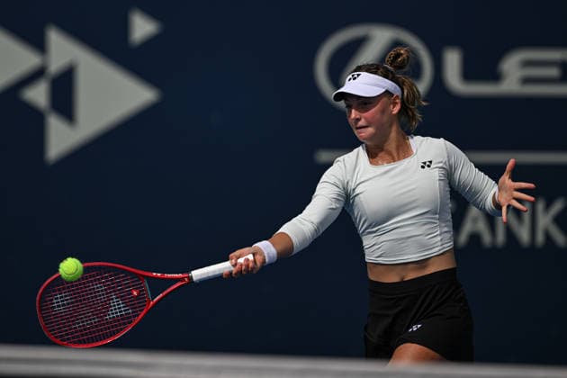 Ankara Open WTA, Tennis Damen 125 Tennis Tournament ANKARA, TURKIYE - SEPTEMBER 26: Teodora Kostovic of Serbia competes against Polina Iatcenko (not seen) of Russia during the singles semifinal of the Turk Telekom Ankara Open WTA 125 tennis tournament hosted by Topspin Tennis Academy Bilkent in Ankara, Turkiye, on September 26, 2026. Harun Ozalp Anadolu Ankara Turkey. Editorial use only. Please get in touch for any other usage.  Copyright: x2026xAnadoluxHarunxOzalpx