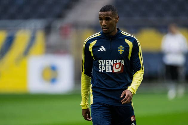 September 26, 2026: Paulos Abraham of the Swedish men’s national soccer team at a training session on September 26, 2026 in Stockholm. Photo by Emma Wallskog, BILDBYRAN, code EW EW0710: soccer, football, fotball, Nations League, UEFA Nations League, practice, training, Sweden, Sweden A, BBENG  Copyright: EMMAxWALLSKOG BB260926EW022