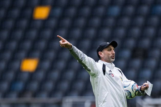 September 26, 2026: Assistant coach Andreas Georgson of the Swedish men s national soccer team at a training session on September 26, 2026 in Stockholm. Photo by Emma Wallskog, BILDBYRAN. Code: EW EW0710. soccer, football, fotball, Nations League, UEFA Nations League, practice, training, Sweden, Sweden A, BBENG  Copyright: EMMAxWALLSKOG BB260926EW023