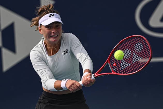 Ankara Open WTA, Tennis Damen 125 Tennis Tournament ANKARA, TURKIYE - SEPTEMBER 26: Teodora Kostovic of Serbia competes against Polina Iatcenko (not seen) of Russia during the singles semifinal of the Turk Telekom Ankara Open WTA 125 tennis tournament hosted by Topspin Tennis Academy Bilkent in Ankara, Turkiye, on September 26, 2026. Harun Ozalp Anadolu Ankara Turkey. Editorial use only. Please get in touch for any other usage.  Copyright: x2026xAnadoluxHarunxOzalpx