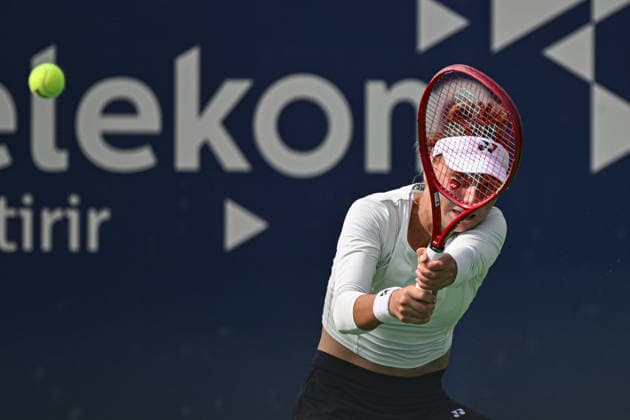 Ankara Open WTA, Tennis Damen 125 Tennis Tournament ANKARA, TURKIYE - SEPTEMBER 26: Teodora Kostovic of Serbia competes against Polina Iatcenko (not seen) of Russia during the singles semifinal of the Turk Telekom Ankara Open WTA 125 tennis tournament hosted by Topspin Tennis Academy Bilkent in Ankara, Turkiye, on September 26, 2026. Harun Ozalp Anadolu Ankara Turkey. Editorial use only. Please get in touch for any other usage.  Copyright: x2026xAnadoluxHarunxOzalpx