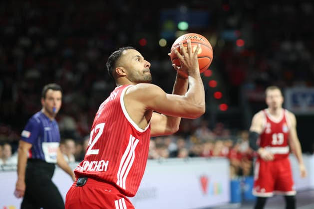 Johannes Thiemann, FC Bayern Basketball, No. 32 with the ball, GER, FC Bayern Basketball vs. Alba Berlin, Basketball, easycredit Basketball Bundesliga, Matchday 23, 2026–2027 Season, September 26, 2026, GER, FC Bayern Basketball vs. Alba Berlin, Basketball, easycredit Basketball Bundesliga, Matchday 23, 2026–2027 season, September 26, 2026, Munich Copyright: xEibner-Pressefoto JennixMaulx EP_JML