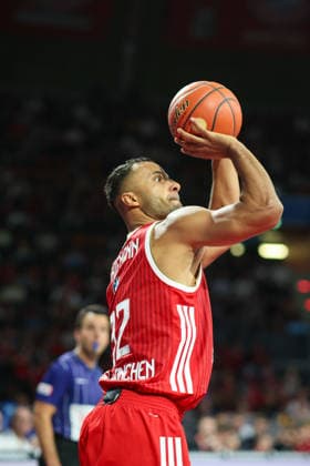 Johannes Thiemann, FC Bayern Basketball, No. 32 with the ball, GER, FC Bayern Basketball vs. Alba Berlin, Basketball, easycredit Basketball Bundesliga, Matchday 23, 2026–2027 Season, September 26, 2026, GER, FC Bayern Basketball vs. Alba Berlin, Basketball, easycredit Basketball Bundesliga, Matchday 23, 2026–2027 season, September 26, 2026, Munich Copyright: xEibner-Pressefoto JennixMaulx EP_JML
