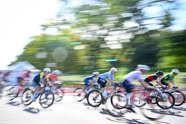 Belgian Lotte Claes is pictured in action during the elite women Road Race race (180,4 km) at the cycling World Championship, WM, Weltmeisterschaft in Montreal, Canada, Saturday 26 September 2026. The UCI road world championships are taking place from 20 to 27 September, in Montreal, Canada. JASPERxJACOBS  x187890787x