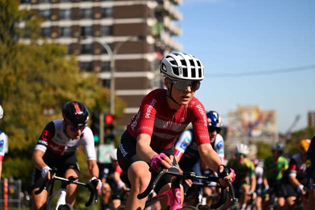 2026 UCI Road World Championships Picture by Chris Auld SWpix.com - 26 09 2026 - Cycling - 2026 UCI Road World Championships - MontrÃ al, Canada - Women Elite Road Race - Solbjork Minke Anderson (Denmark) Copyright: x xSWpix.comx(t axPhotographyxHubxLtd)xChrisxAuld SWpix.comx SWP-3521-4011