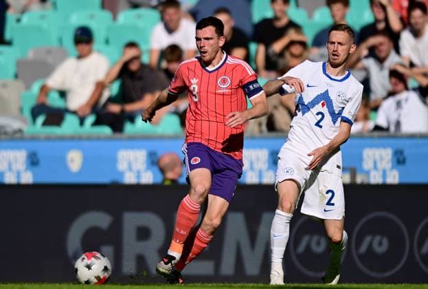 Andy Robertson of Scotland in action against Jan Kamencnik of Slovenia Slovenia v Scotland, UEFA Nations League, Football, Stadion Stozice, Ljubljana, Slovenia - 26 Sep 2026Ljubljana Stadion Stozice Australia  Copyright: xNikolaxKrstic Shutterstockx 17170707v