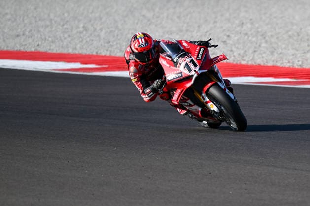 WorldSBK EICMA Italian Round - Friday Nicolo Bulega of Italy rides for Aruba.it Racing - Ducati on a Ducati Panigale V4R during the FIM SBK Motul World Championship, WM, Weltmeisterschaft 2026 - Round 10 - EICMA Italian Round Grand Prix at the Cremona International Circuit Angelo Bergamonti in San Martino del Lago, Cremona, Italy, on September 26, 2026. San Martino del Lago Cremona Italy  Copyright: xRobertoxTommasinix originalFilename:tommasini-fimsbkwo260926_np2fG.jpg