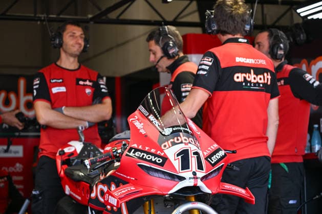 WorldSBK EICMA Italian Round - Friday Details of Nicolo Bulega s Ducati Panigale V4S during the FIM SBK Motul World Championship, WM, Weltmeisterschaft 2026 - Round 10 - EICMA Italian Round Grand Prix at Cremona International Circuit Angelo Bergamonti in San Martino del Lago, Cremona, Italy, on September 26, 2026. San Martino del Lago Cremona Italy  Copyright: xRobertoxTommasinix originalFilename:tommasini-fimsbkwo260926_npDti.jpg