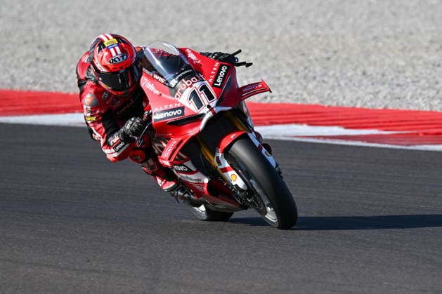 WorldSBK EICMA Italian Round - Friday Nicolo Bulega of Italy rides for Aruba.it Racing - Ducati on a Ducati Panigale V4R during the FIM SBK Motul World Championship, WM, Weltmeisterschaft 2026 - Round 10 - EICMA Italian Round Grand Prix at the Cremona International Circuit Angelo Bergamonti in San Martino del Lago, Cremona, Italy, on September 26, 2026. San Martino del Lago Cremona Italy  Copyright: xRobertoxTommasinix originalFilename:tommasini-fimsbkwo260926_npQa5.jpg