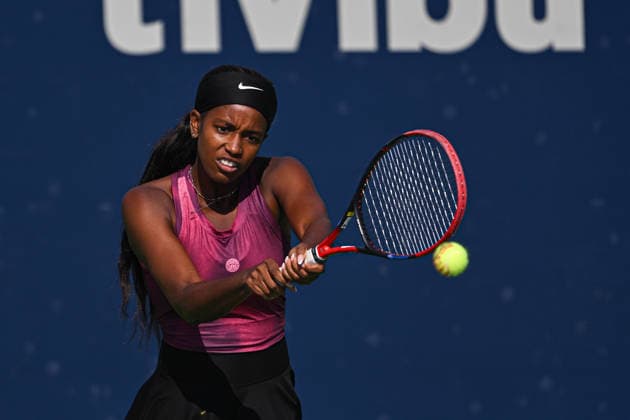 Ankara Open WTA, Tennis Damen 125 Tennis Tournament ANKARA, TURKIYE - SEPTEMBER 26: Polish Weronika Falkowska (not seen) and American Alana Smith compete against Slovenian Dalila Jakupovic (not seen) and Swiss Naima Karamoko (not seen) during the doubles final of the Turk Telekom Ankara Open WTA 125 tennis tournament hosted by Topspin Tennis Academy Bilkent in Ankara, Turkiye, on September 26, 2026. Harun Ozalp Anadolu Ankara Turkey. Editorial use only. Please get in touch for any other usage.  Copyright: x2026xAnadoluxHarunxOzalpx