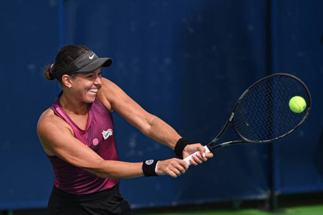 Ankara Open WTA, Tennis Damen 125 Tennis Tournament ANKARA, TURKIYE - SEPTEMBER 26: Polish Weronika Falkowska and American Alana Smith (not seen) compete against Slovenian Dalila Jakupovic (not seen) and Swiss Naima Karamoko (not seen) during the doubles final of the Turk Telekom Ankara Open WTA 125 tennis tournament hosted by Topspin Tennis Academy Bilkent in Ankara, Turkiye, on September 26, 2026. Harun Ozalp Anadolu Ankara Turkey. Editorial use only. Please get in touch for any other usage.  Copyright: x2026xAnadoluxHarunxOzalpx