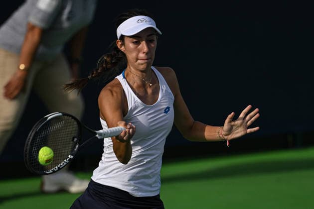 Ankara Open WTA, Tennis Damen 125 Tennis Tournament ANKARA, TURKIYE - SEPTEMBER 26: Berfu Cengiz (not seen) and Deniz Dilek compete during the singles semifinal of the Turk Telekom Ankara Open WTA 125 tennis tournament hosted by Topspin Tennis Academy Bilkent in Ankara, Turkiye, on September 26, 2026. Harun Ozalp Anadolu Ankara Turkey. Editorial use only. Please get in touch for any other usage.  Copyright: x2026xAnadoluxHarunxOzalpx