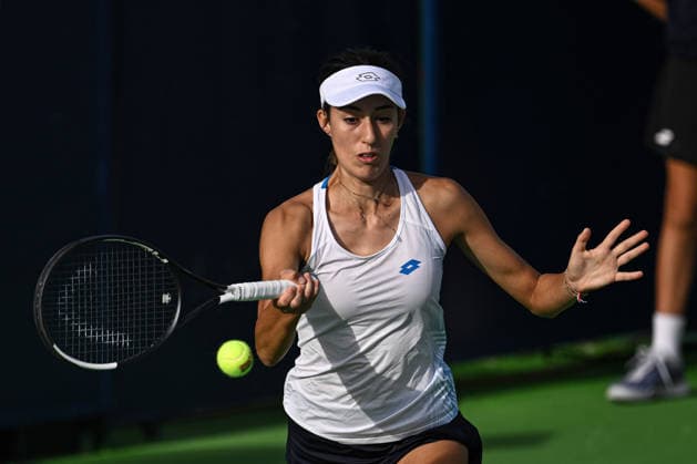 Ankara Open WTA, Tennis Damen 125 Tennis Tournament ANKARA, TURKIYE - SEPTEMBER 26: Berfu Cengiz (not seen) and Deniz Dilek compete during the singles semifinal of the Turk Telekom Ankara Open WTA 125 tennis tournament hosted by Topspin Tennis Academy Bilkent in Ankara, Turkiye, on September 26, 2026. Harun Ozalp Anadolu Ankara Turkey. Editorial use only. Please get in touch for any other usage.  Copyright: x2026xAnadoluxHarunxOzalpx