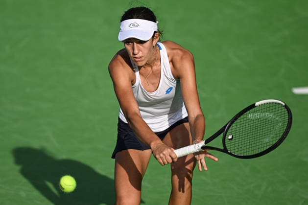 Ankara Open WTA, Tennis Damen 125 Tennis Tournament ANKARA, TURKIYE - SEPTEMBER 26: Berfu Cengiz (not seen) and Deniz Dilek compete during the singles semifinal of the Turk Telekom Ankara Open WTA 125 tennis tournament hosted by Topspin Tennis Academy Bilkent in Ankara, Turkiye, on September 26, 2026. Harun Ozalp Anadolu Ankara Turkey. Editorial use only. Please get in touch for any other usage.  Copyright: x2026xAnadoluxHarunxOzalpx
