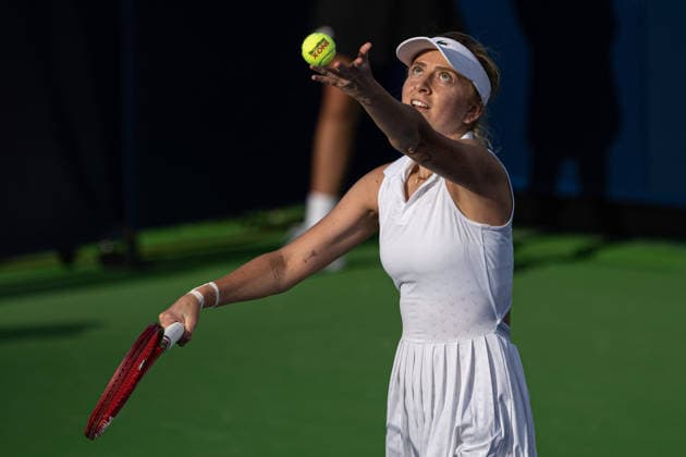 Ankara Open WTA, Tennis Damen 125 Tennis Tournament ANKARA, TURKIYE - SEPTEMBER 26: Berfu Cengiz and Deniz Dilek (not seen) compete during the singles semifinal of the Turk Telekom Ankara Open WTA 125 tennis tournament hosted by Topspin Tennis Academy Bilkent in Ankara, Turkiye, on September 26, 2026. Harun Ozalp Anadolu Ankara Turkey. Editorial use only. Please get in touch for any other usage.  Copyright: x2026xAnadoluxHarunxOzalpx