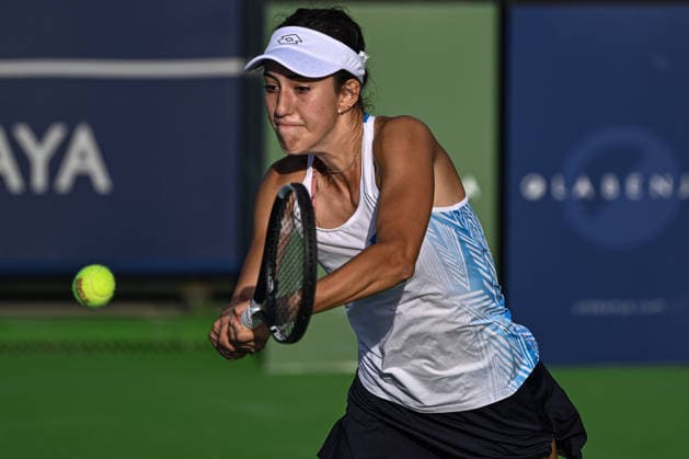 Ankara Open WTA, Tennis Damen 125 Tennis Tournament ANKARA, TURKIYE - SEPTEMBER 26: Berfu Cengiz (not seen) and Deniz Dilek compete during the singles semifinal of the Turk Telekom Ankara Open WTA 125 tennis tournament hosted by Topspin Tennis Academy Bilkent in Ankara, Turkiye, on September 26, 2026. Harun Ozalp Anadolu Ankara Turkey. Editorial use only. Please get in touch for any other usage.  Copyright: x2026xAnadoluxHarunxOzalpx