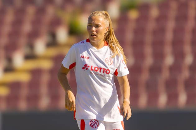 Ingolstadt, Germany, September 26, 2026, 2026–2027 DFB Women’s Cup, First Round: FC Ingolstadt 04 0–1 FSV Mainz 05. Pictured: Christine Kilian, FSV. DFL and DFB regulations prohibit any use of photographs as image sequences and or quasi-video. ESV Stadion Bayern Copyright: xFotostandx xSchäferx