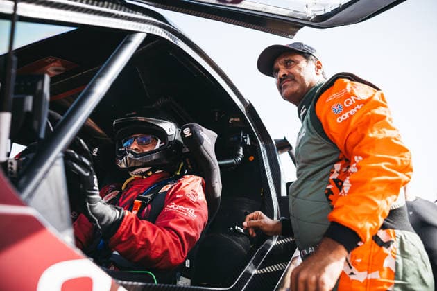 W2RC - RALLYE DU MAROC 2026 AL ATTIYA Khalifa (qat), BRP Can-Am Maverick R Challenger, QMMF Team by Nasser Racing, CHG CHG1, AL ATTIYAH Nasser (qat), Dacia Sandrider, The Dacia Sandriders, FIA W2RC, ULT T1+, portrait during the General Briefing of the Rallye du Maroc 2026, 4th round of the 2026 WR2C Championship from September 27, 2026 in Agadir, Morocco - AgadirMorocco  Copyright: xDamienxSaulnierx