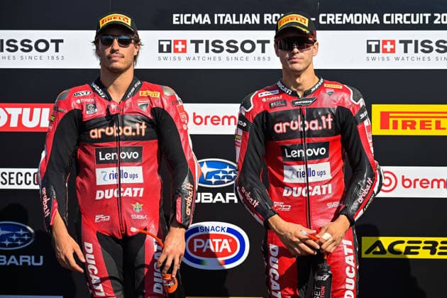 Foto IPP Atti Lauro Cremona 26 09 2026 Motociclismo World Superbike 2026 EICMA ITALIAN ROUND-SuperPole nella foto-11 Nicolo Bulega ITA Ducati Panigale V4R Aruba.It Racing - Ducati,7 Iker Lecuona ESP Ducati Panigale V4RAruba.It Racing - Ducati Italy Photo Press - World Copyright Cremona italy Italia ITALY  Copyright: xR4924_italyphotopressx