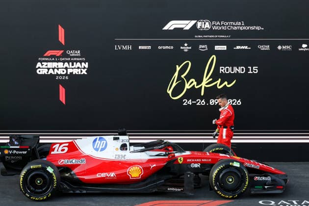 BAKU, AZERBAIJAN - SEPTEMBER 26: Scuderia Ferrari HP SF-26 of Charles Leclerc of Monaco after the F1 Grand Prix of Azerbaijan at Baku City Circuit on September 26, 2026 in Baku, Azerbaijan. (Photo by Qian Jun SPP-Paddocker) Copyright: xQianxJun SPP-Paddockerx Sportspressphoto_SPR240051