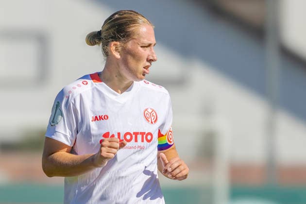 Ingolstadt, Germany, September 26, 2026, 2026–2027 DFB Women’s Cup, First Round: FC Ingolstadt 04 0–1 FSV Mainz 05. Pictured: Johanna Berg (FSV). DFL and DFB regulations prohibit any use of photographs as image sequences and or quasi-video. ESV Stadion Bayern Copyright: xFotostandx xSchäferx