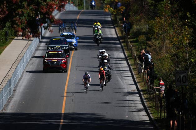 2026 UCI Road World Championships Picture by Vaughn Ridley SWpix.com - 26 09 2026 - Cycling - 2026 UCI Road World Championships - MontrÃ al, Canada - Women Elite Road Race - Marte Berg Edseth (Norway), Natalie Quinn (USA) Copyright: x xSWpix.comx(t axPhotographyxHubxLtd)xVaughnxRidley SWpix.comx SWP-3521-4050