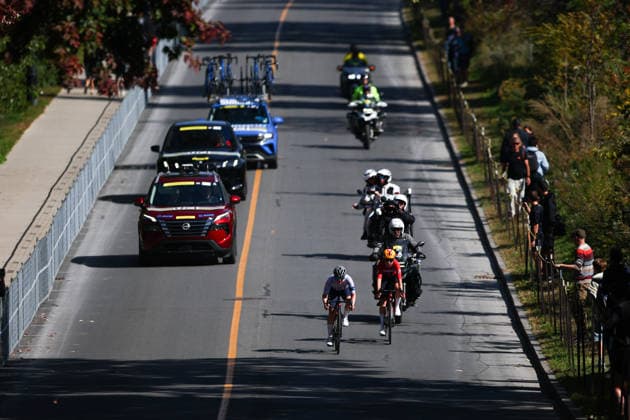 2026 UCI Road World Championships Picture by Vaughn Ridley SWpix.com - 26 09 2026 - Cycling - 2026 UCI Road World Championships - MontrÃ al, Canada - Women Elite Road Race - Marte Berg Edseth (Norway), Natalie Quinn (USA) Copyright: x xSWpix.comx(t axPhotographyxHubxLtd)xVaughnxRidley SWpix.comx SWP-3521-4051