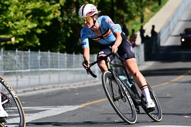 UCI 2026 Road World Championship, WM, Weltmeisterschaft Montreal 26 09 2026 MONTREAL, CANADA - SEPTEMBER 26 : Tas Sandrine (BEL) during the Women Elite cycling road race of the 2026 UCI Road World Championships 93th edition an UCI World Championships cycling race of 180.1 km with start in Montreal and finish in Montreal on September 26, 2026 in Montreal, Canada, 26 09 2026 Montreal Canada  Copyright: xPeterxDexVoechtx