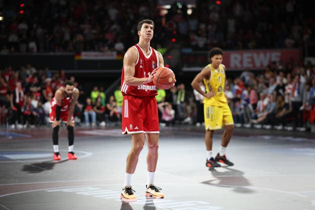 Vladimir Lucic, FC Bayern Basketball, 11 free throws, GER, FC Bayern Basketball vs. Alba Berlin, basketball, easycredit Basketball Bundesliga, Matchday 23, 2026–2027 season, September 26, 2026, GER, FC Bayern Basketball vs. Alba Berlin, Basketball, easycredit Basketball Bundesliga, Matchday 23, 2026–2027 Season, September 26, 2026, Munich Copyright: xEibner-Pressefoto JennixMaulx EP_JML