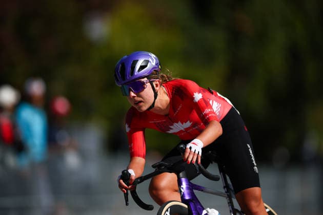 2026 UCI Road World Championships Picture by Vaughn Ridley SWpix.com - 26 09 2026 - Cycling - 2026 UCI Road World Championships - MontrÃ al, Canada - Women Elite Road Race - Nadia Gontova (Canada) Copyright: x xSWpix.comx(t axPhotographyxHubxLtd)xVaughnxRidley SWpix.comx SWP-3521-4083